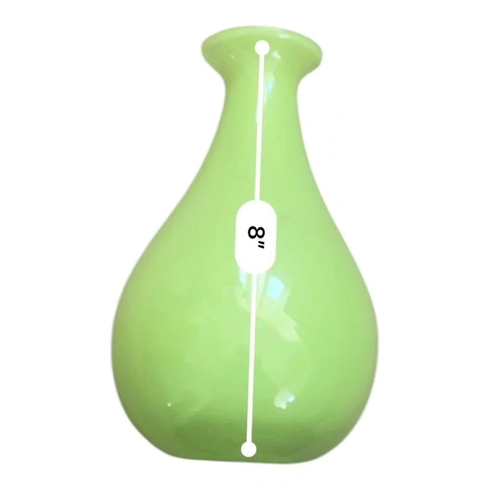 Vintage Elegant Green Vase 8x5